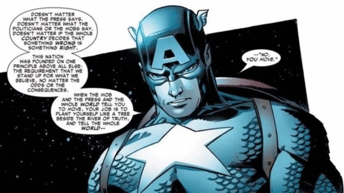 Captain America's "No, you move" speech, from Amazing Spider-Man #537