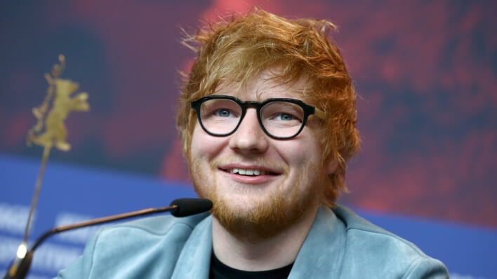 songwriter Ed Sheeran smiling